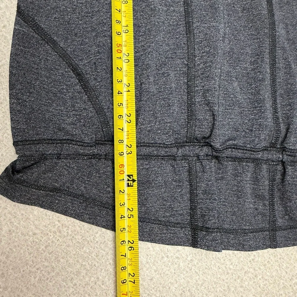 Lululemon Athletica Women Tank Top Built in Bra Gray‎ Black Ruched Size 4